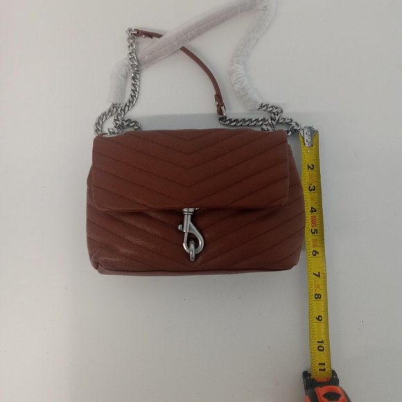 Rebecca Minkoff Edie Chevron Crossbody Bag - Tobacco - Picture 13 of 13